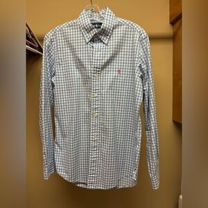 Ralph Lauren Blue and White Gingham Shirt